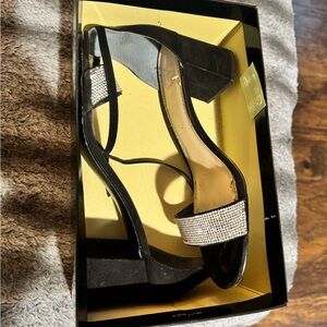 Elegant Black and Silver Women's Heels